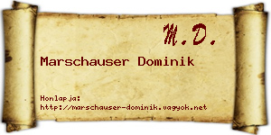 Marschauser Dominik névjegykártya